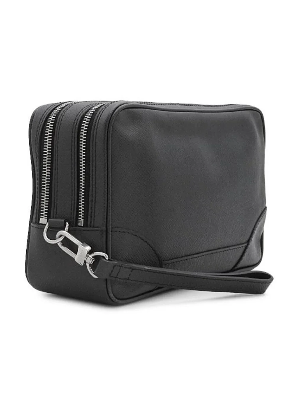 Louis Vuitton Second Pavel Taiga Ardoise Silver Black Clutch